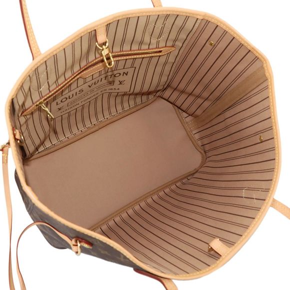Louis Vuitton Monogram Neverfull MM Tote Bag, Brown/Beige, M40995, RFID, Gold... - Picture 7 of 8